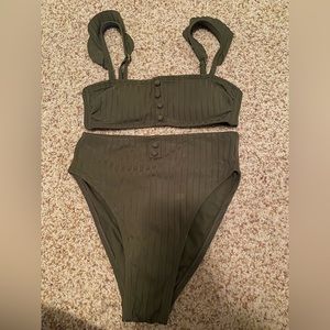 Women’s 2 Piece Brand “Xhilaration” Dark Green Bikini | Size XS